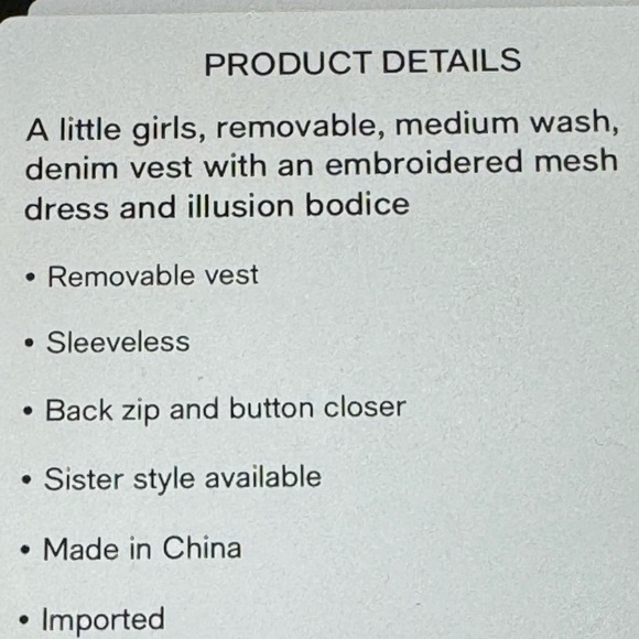 Rare Editions 2 Piece Vest & Dress. Size 3T - Picture 11 of 11